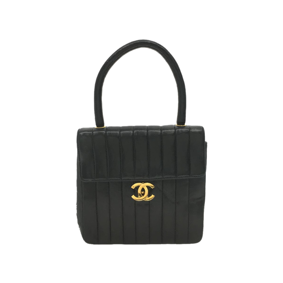 Chanel Handbags - Chanel Mademoiselle Stripe Leather Handbag